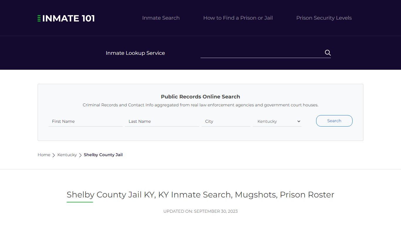 Shelby County Jail KY, KY Inmate Search, Mugshots, Prison Roster